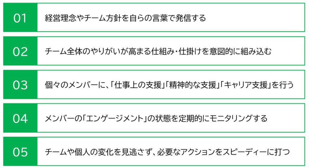 “高エンゲージメント組織”のリーダーの5つの行動特性