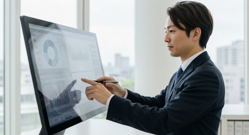 事業戦略を立案している男性