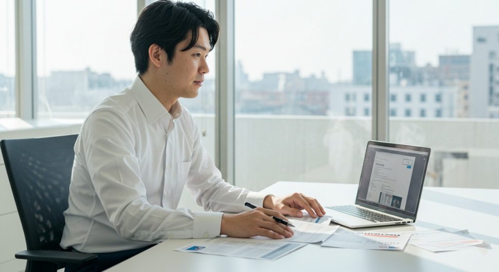 業界研究をするコンサルタントへの転職志望者