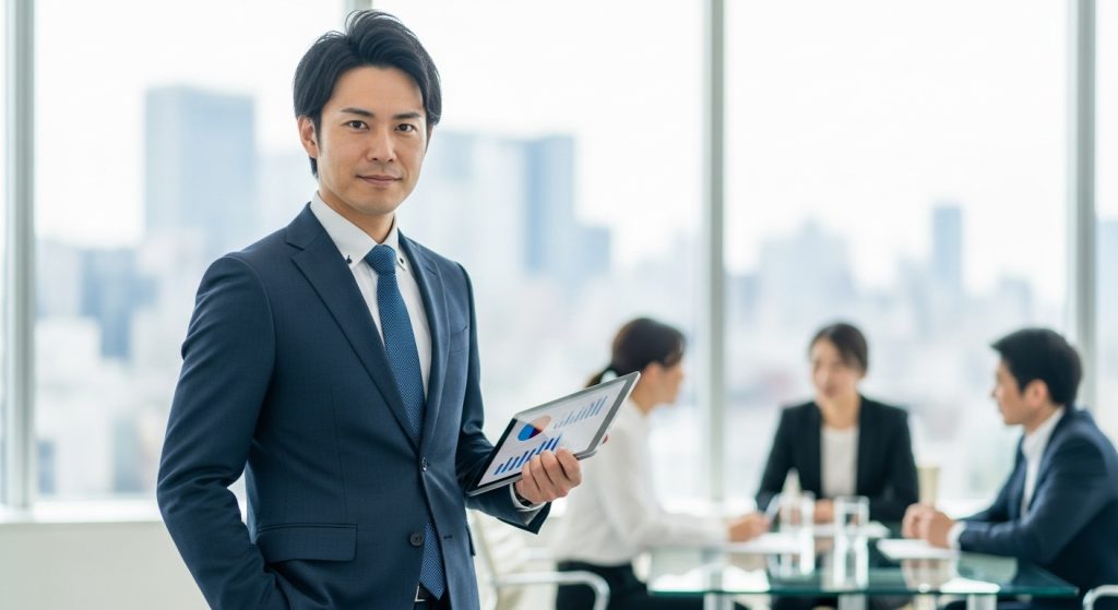 コンサルティングファームで新たなキャリアを歩む男性