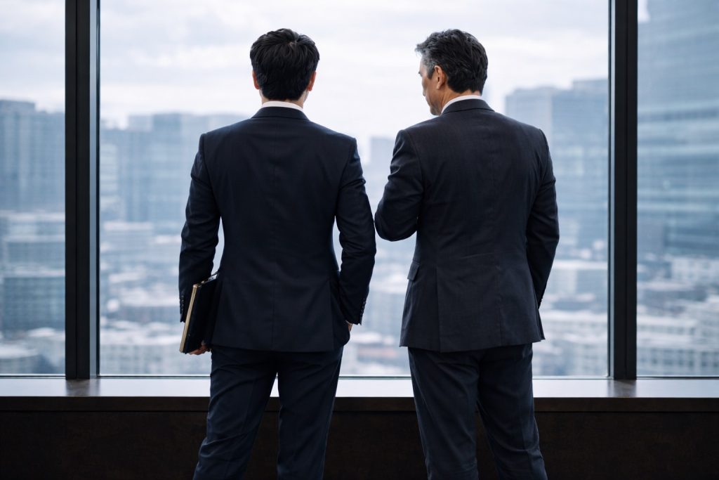 CFO公認会計士後ろ姿